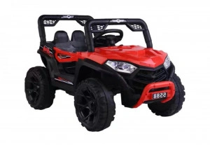 Masinuta Electrica cu acumulator pentru copii NOVOKIDS™ Buggy Mini UTV, Cu faruri luminoase, Telecomanda, 3-7 ani , max 30 kg, 3 Viteze, Lungime 110 cm, Model Offroad, Rosu