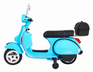 Motocicleta-Electrica-cu-Acumulator-Pentru-Copii-NOVOKIDS-Vespa-Premium-Retro-Scooter-Pornire-la-cheie-3-8-ani-Max-30-kg-Cu-Melodii-si-Lumini-LED-Portbagaj-Roti-ajutatoare-Albastru