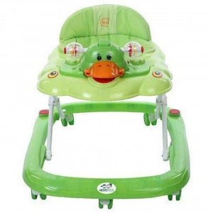 Premergator reglabil in 3 trepte NOVOKIDS™ Duckey, cu melodii, Ratusca, Pliabil, Verde
