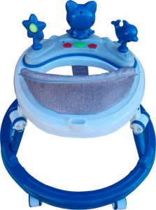 Premergator-reglabil-in-6-trepte-de-inaltime-NOVOKIDS-Happy-Kitty-Cu-melodii-Pliabil-Max-20-kg-Roti-silentioase-Model-Pisicuta-Albastru_2