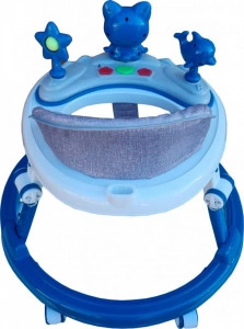 Premergator-reglabil-in-6-trepte-de-inaltime-NOVOKIDS-Happy-Kitty-Cu-melodii-Pliabil-Max-20-kg-Roti-silentioase-Model-Pisicuta-Albastru_2