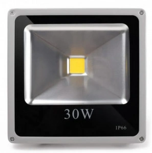 Proiector LED pentru exterior si interior HouseXL™ Slim LED , 30W, IP66, Dimensiune 22X22 cm, Lumina rece, Putere mare, Gri