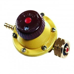 Regulator de presiune 10 trepte HouseXL, ceas de butelie reglabil, pentru arzatoare, mese calde si plite, corp metalic de rezistenta superioara, Auriu