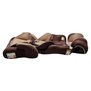 Scaun Auto 2 in 1 pentru copii Baby Care™ HC01, Transformabil in inaltator auto, 9-36 kg, Omologare R129 i-Size, Spatar detasabil, Sistem de prindere in centura de siguranta, Husa detasabila, Maron - Img 4