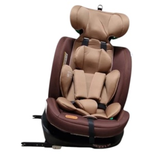 Scaun Auto cu Isofix Baby Care™ HD18, Cu rotire 360 grade, Omologare R-129 i-Size, 0-36 kg, Tetiera reglabila, Transformabil in scoica auto, Sistem de prindere in centura de siguranta, Husa detasabila, Maro Bej - Img 2