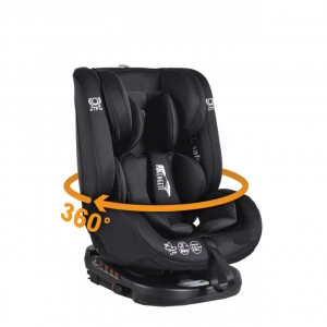 Scaun-Auto-cu-Isofix-NOVOKIDS-Serengenti-Deluxe-Rotire-360-grade-0-36-kg-Tetiera-reglabila-pe-inaltime-Centura-5-puncte-Pernuta-masina-zebra-Negru_2