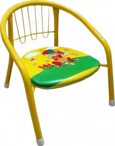 Scaun-metalic-pentru-copii-Novokids-Little-chair-Sezut-moale-cu-sunete-Pentru-interior-si-exterior-Dimensiuni-36x36x34-cm-Galben