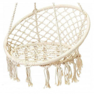 Scaun-Rotund-Suspendat-tip-Leagan-Pentru-Casa-sau-Gradina-HOUSEXL-ROUND-COZY-NEST-Cu-Franjuri-120-Kg-Bej
