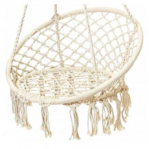 Scaun-Rotund-Suspendat-tip-Leagan-Pentru-Casa-sau-Gradina-HOUSEXL-ROUND-COZY-NEST-Cu-Franjuri-120-Kg-Bej