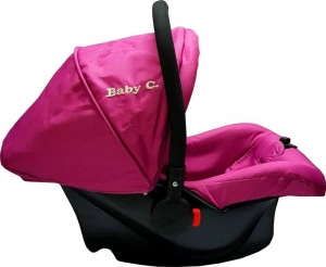 Scoica-auto-pentru-bebelusi-Baby-Care-PRO-cos-auto-maner-reglabil-captuseala-comfortabila-sistem-de-prindere-maximum-13-kilograme-Fucsia