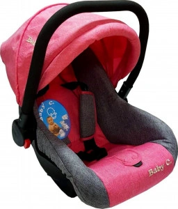 Scoica auto pentru bebelusi Baby Care™ PRO , cos auto, maner reglabil, captuseala comfortabila, sistem de prindere, Omologare R-129 i-Size, maximum 13 kilograme, Roz