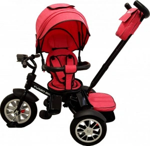 Tricicleta-cu-copertina-Baby-Care-Turbo-Bike-Cu-far-luminos-Roti-din-cauciuc-Pozitie-somn-Pedale-si-maner-pentru-parinti-Scaun-reversibil-cu-invartire-360-grade-Cadru-metalic-Dimensiuni-110X45X90-cm-Rosu-Corai_2