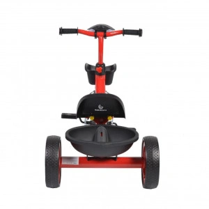 Tricicleta-cu-pedale-NOVOKIDS-Hawk-Trike-Cu-melodii-si-lumini-Doua-cosulete-pentru-jucarii-Max-25-kg-Roti-din-cauciuc-EVA-Cadru-metalic-Far-luminos-Rosu