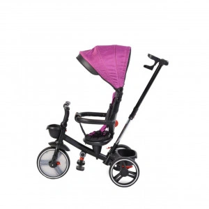 Tricicleta-pliabila-cu-copertina-NOVOKIDS-Classico-Trike-Pedale-si-maner-pentru-parinti-Scaun-reversibil-cu-rotire-360-grade-Functie-Free-Wheel-Cadru-metalic-Fucsia_2
