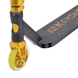 Trotineta-Freestyle-NOVOKIDS-Xpose-Stunter-PRO-Maner-57-cm-latime-Max-100-kg-Frana-picior-Cadru-si-roti-aluminiu-Diametru-roata-110-mm-Portocaliu-Gold