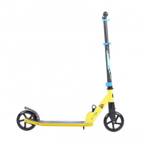 Trotineta-pliabila-NOVOKIDS-Rocket-Challenger-Maxim-100-kg-Inaltime-reglabila-78-86-cm-Suspensie-fata-Diametru-roata-145-mm-Galben-cu-Albastru_2