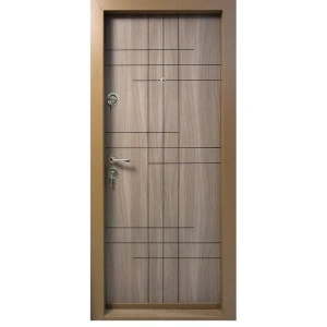 Usa metalica de apartament cu izolatie si vizor Novo Doors First Class NDS09, Deschidere Stanga Dreapta, Dimensiune 200X88 cm, Tabla 1.2 mm, Kit complet, Maron Tanganica