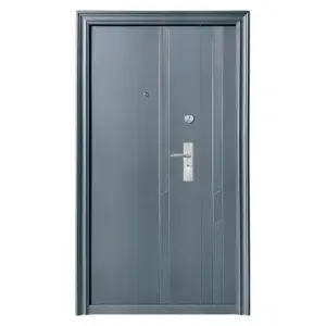 Usa metalica dubla de exterior Novo Doors ND43D, de culoare Gri Antracit, cu deschidere pe Stanga