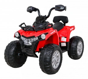 ATV Electric cu acumulator pentru copii NOVOKIDS™ Madness Quad PRO , Cu melodii si lumini, Lungime 100 cm, 3-8 ani , Max 30 kg , Roti EVA, 12V, Rosu