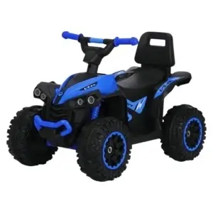 ATV Electric cu acumulator pentru copii NOVOKIDS™ Mini Monster , Lungime 68 cm, 3-6 ani , Max 30 kg , 6V, Albastru cu Negru