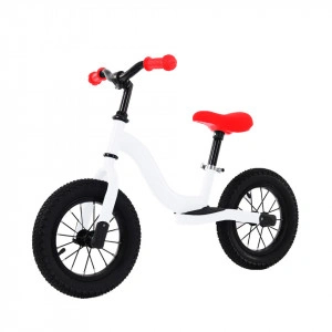 Bicicleta pedagogica fara pedale pentru copii NOVOKIDS™ Splend'Or Balance Bike 120, Cu roti gonflabile din cauciuc de 12" inch, 1-5 ani, Maxim 30 kg, Cadru otel, Roti din spuma cauciucata EVA, Ghidon si sa reglabile pe inaltime, Alb - Img 3