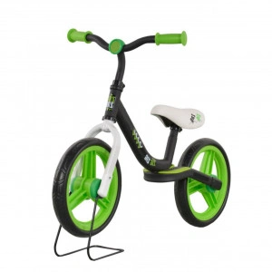 Bicicleta pedagogica fara pedale pentru copii NOVOKIDS™ Ziggy , roti 12" inch, 3-5 ani, Maxim 25 kg, Cadru metalic, Roti din spuma, Verde