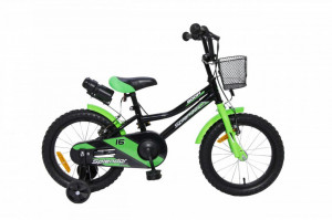 Bicicleta-pentru-copii-NOVOKIDS-Splend'Or-Boom-Edition-Cosulet-Roti-12-inch-Max-30-kg-Cadru-otel-Roti-ajutatoare-Ghidon-reglabil-Negru-Verde