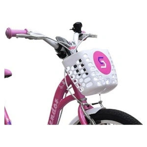 Bicicleta pentru copii NOVOKIDS™ Splend'Or Boom PRO Edition, Cu cosulet pentru papusi, Roti 14" inch, Maxim 50 kg, Cadru din otel, Roti ajutatoare detasabile, Ghidon reglabil pe inaltime, Roz - Img 3