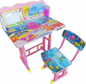 Birou-copii-din-MDF-cu-jucarii-interactive-Novokids-My-first-desk-dimensiuni-68X43X65-cadru-metalic-masuta-copii-Roz