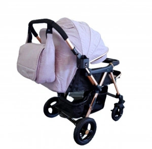 Carucior-nou-nascuti-2-in-1-BABY-CARE-PRO-511-Cu-geanta-bebe-inclusa-Cadru-aluminiu-Maner-reversibil-Spatar-reglabil-in-5-trepte-Amortizoare-Plasa-insecte-Frana-picior-Pliabil-Gri_2