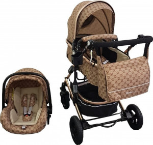 Carucior-nou-nascuti-3-in-1-Baby-Care-PRO-531-Cu-geanta-bebe-Cadru-Aluminiu-Gold-Amortizoare-Roti-din-cauciuc-plin-AVE-Landou-Scoica-auto-Spatar-reglabil-3-trepte-Plasa-insecte-Beige-cu-imprimeu-Maron_3