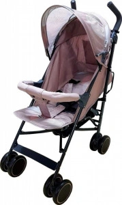 Carucior-sport-tip-umbrela-Baby-Care-PRO-803-Spatar-reglabil-in-7-trepte-pozitie-somn-Amortizoare-Frana-picior-Pliabil-Crem