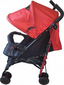 Carucior-sport-tip-umbrela-Baby-Care-PRO-803B-Spatar-reglabil-in-7-trepte-Pozitie-somn-Amortizoare-Frana-picior-Pliabil-Rosu-cu-Imprimeu_2