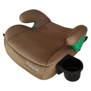 Inaltator auto XXL cu ISOFIX si suport pahar NOVOKIDS Splend'or Edition HF-02, R129 i-Size, 125-150 cm, Crem Bej