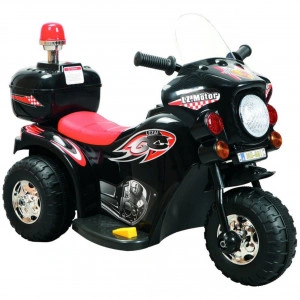 Motocicleta Electrica cu Acumulator Pentru Copii NOVOKIDS™ Motor Sport, Cu Melodii si Lumini, Trotineta Electrica, 3 Roti, MERS CU SPATELE, Negru