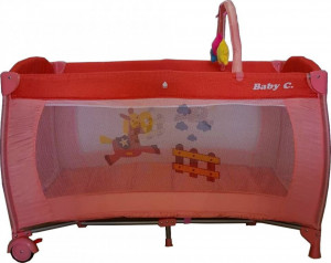 Patut-pliant-transformabil-in-tarc-copii-Baby-Care-NEST-60X120-cm-2-Niveluri-Masa-infasat-Jucarie-Carusel-cu-jucarii-din-plus-Fermoar-acces-lateral-Portocaliu