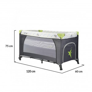 Patut-pliant-transformabil-in-tarc-copii-NOVOKIDS-Little-Star-NEST-60X120-cm-2-Niveluri-Pliabil-Cu-geanta-transport-inclusa-Fermoar-acces-lateral-Verde-cu-Gri_1
