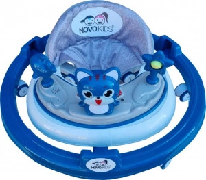 Premergator-reglabil-in-6-trepte-de-inaltime-NOVOKIDS-Happy-Kitty-Cu-melodii-Pliabil-Max-20-kg-Roti-silentioase-Model-Pisicuta-Albastru_3