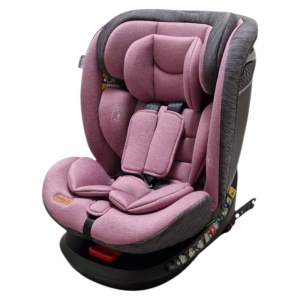 Scaun Auto cu Isofix Baby Care™ BS10P, Cu rotire 360 grade, Omologare R-129 i-Size, 0-36 kg, Tetiera reglabila, Transformabil in scoica auto, Sistem de prindere in centura de siguranta, Husa detasabila, Mov - Img 1