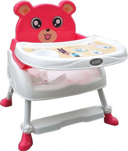 Scaun-de-masa-3-in-1-pentru-copii-si-bebe-NOVOKIDS-Teddy-Bear-transformabil-in-scaunel-copii-functie-inaltator-scaun-2-trepte-de-inaltime-sezut-comfortabil-masuta-detasabila-model-Ursulet-Roz_2