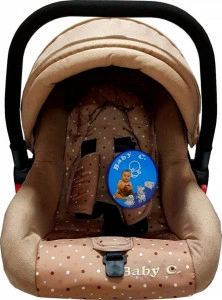 Scoica-auto-pentru-bebelusi-Baby-Care-PRO-cos-auto-maner-reglabil-captuseala-comfortabila-sistem-de-prindere-maximum-13-kg-Maron-cu-buline_1