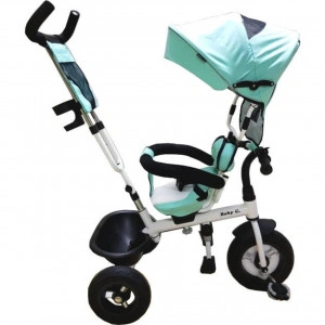 Tricicleta-cu-copertina-Baby-Care-My-first-Trike-pedale-si-maner-parinti-scaun-reversibil-cu-invartire-360-grade-cadru-metalic-Verde-Turquise_1