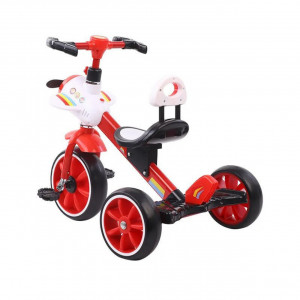 Tricicleta-cu-pedale-NOVOKIDS-Plane-Trike-Cu-melodii-si-lumini-Max-30-kg-Roti-din-spuma-cauciucata-Cadru-metalic-Model-avion-Rosu_1