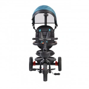 Tricicleta-pliabila-cu-copertina-NOVOKIDS-Classico-Trike-Pedale-si-maner-pentru-parinti-Scaun-reversibil-cu-rotire-360-grade-Functie-Free-Wheel-Cadru-metalic-Albastru-Turquoise