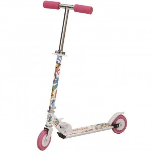 Trotineta-copii-cu-roti-din-silicon-NOVOKIDS-Mania-PINK-2-roti-pliabila-maner-reglabil-pe-inaltime-maxim-20-kg-roti-silicon-frana-picior-design-modern-Roz