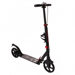 Trotineta-din-aluminiu-cu-frana-pe-disc-NOVOKIDS-Plexus-Street-Challenger-maxim-100-kg-Franare-dubla-Suspensie-dubla-Diametru-roata-200-mm-Negru