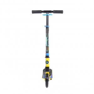 Trotineta-pliabila-NOVOKIDS-Rocket-Challenger-Maxim-100-kg-Inaltime-reglabila-78-86-cm-Suspensie-fata-Diametru-roata-145-mm-Galben-cu-Albastru_3