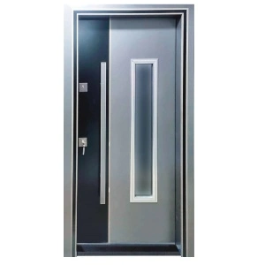 Usa metalica de exterior de culoare gri deschis, geam securizat si sens deschidere dreapta - model NDS1000S