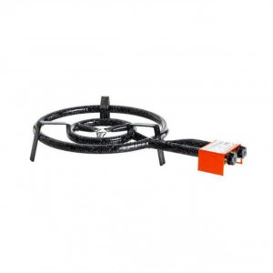 Arzator rotund (pirostrie) din aliaj HouseXL® Palio , 2 robineti, 2 arzatoare, GPL, interior si exterior, diametru 40 cm