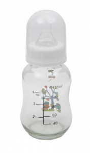 Biberon-din-sticla-cu-capac-Cangaroo-Hello-0-luni+-120-ml-4-masuri-sistem-anti-colici-tetina-lapte-Alb_1